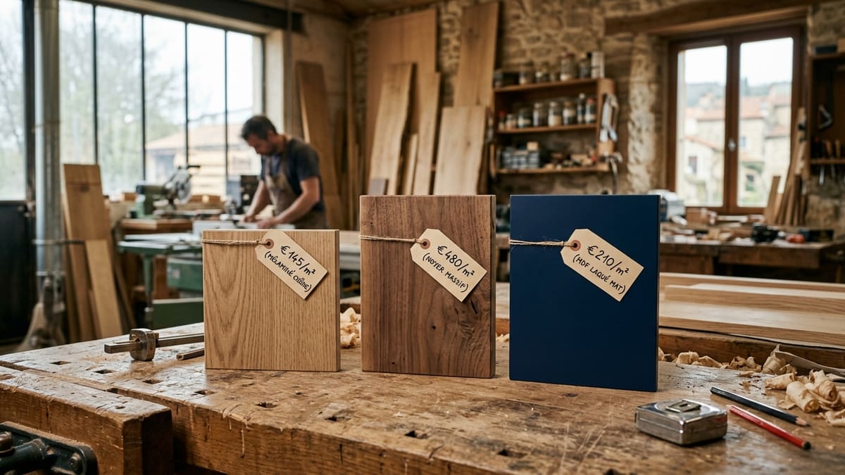 Prix des matériaux pour création dressing sur mesure en France