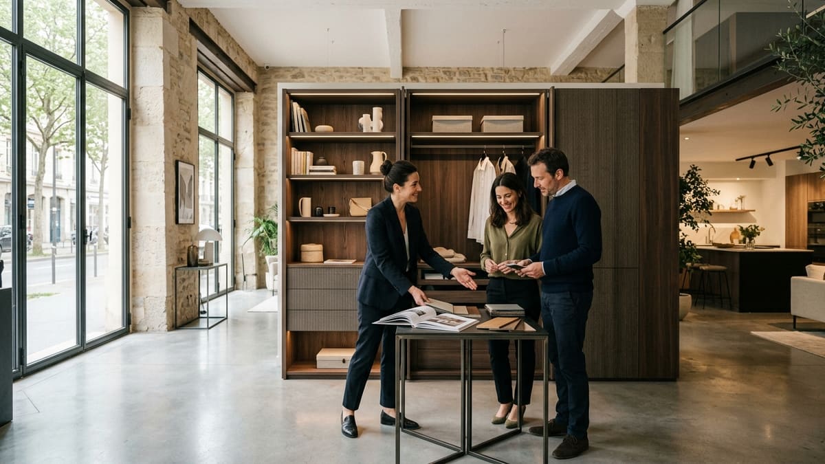 Qui contacter pour faire un dressing sur mesure : conseiller en showroom